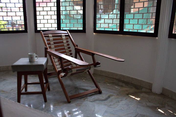 Balcony with easy chair