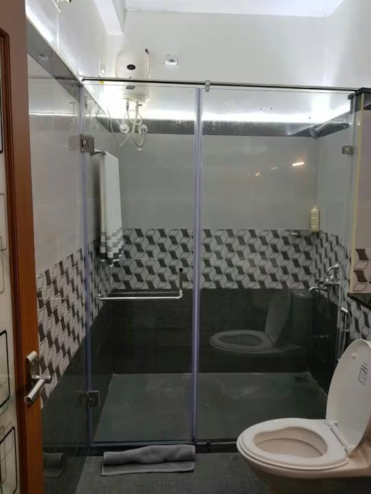 Bathroom with glass shower
