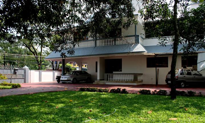 Lawn in front of the house